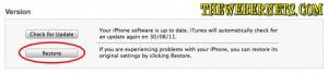 ITunes Restore Button