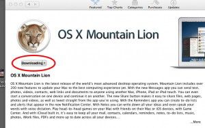 mountain lion download screen