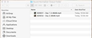 Sound Normalizer Output