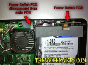 Power Button PCB Wires removed