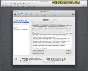 mac osx lion repair permissions window complete