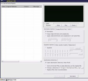 mp4gain video normalizer main window