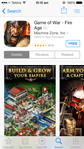 Game of War App Screen Capture